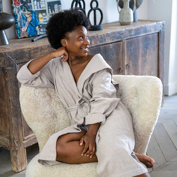 Buy BRUSHED COTTON DRESSING GOWN Online | MALAIKA